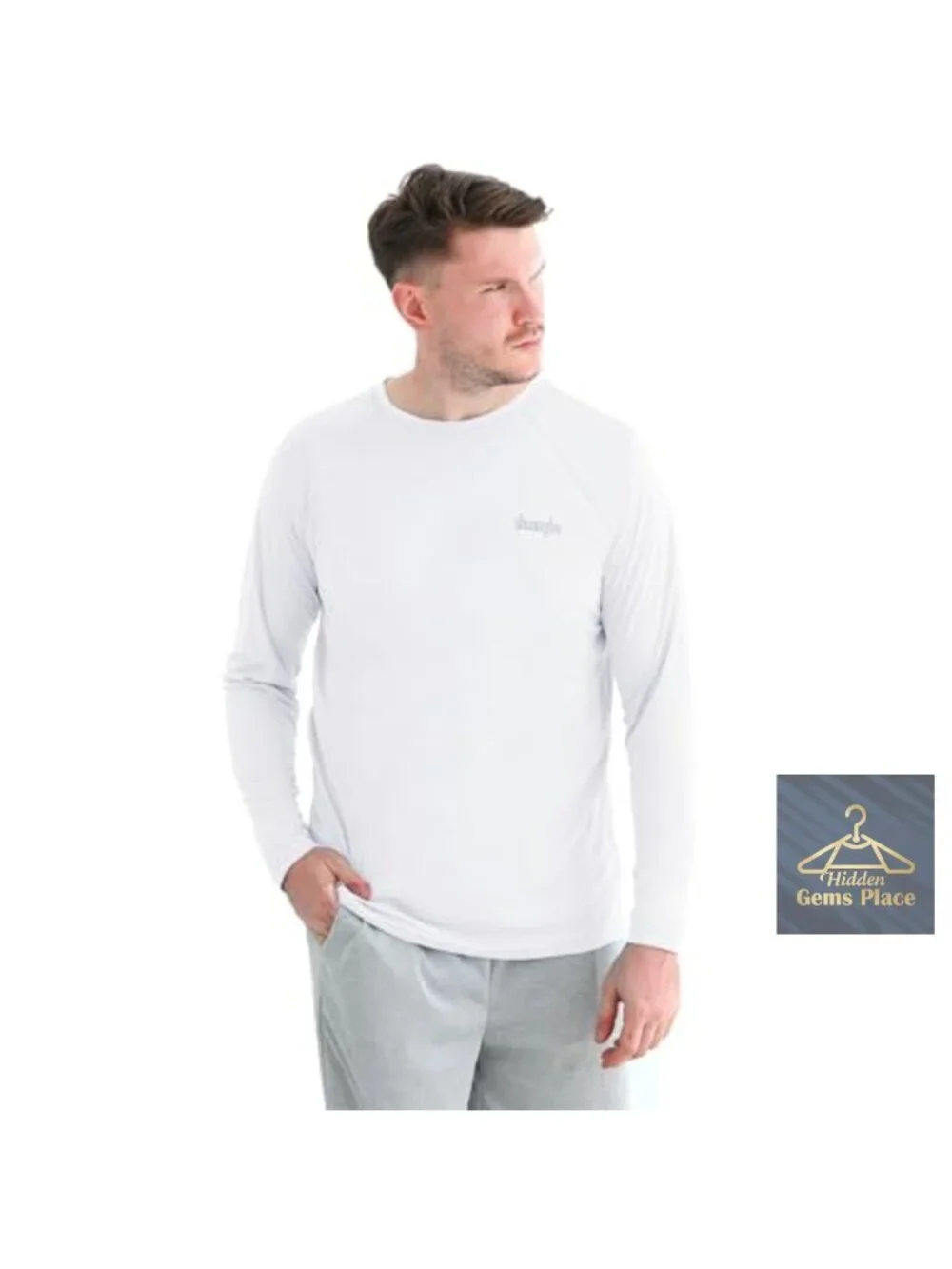 UPF 50+ Long Sleeve Rash Guard Shirt for Men - Lightweight Quick Dry UV Sun